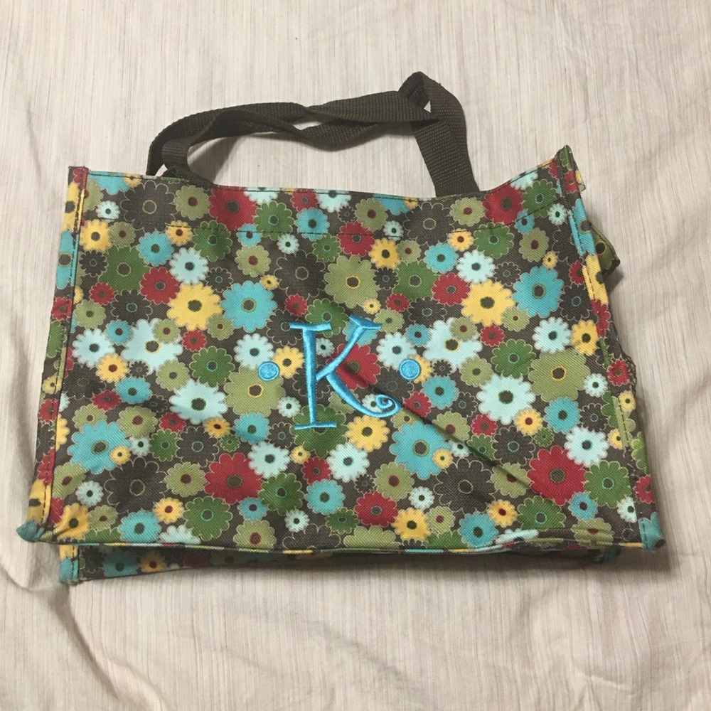 Small thirty-one Tote with K embroidered